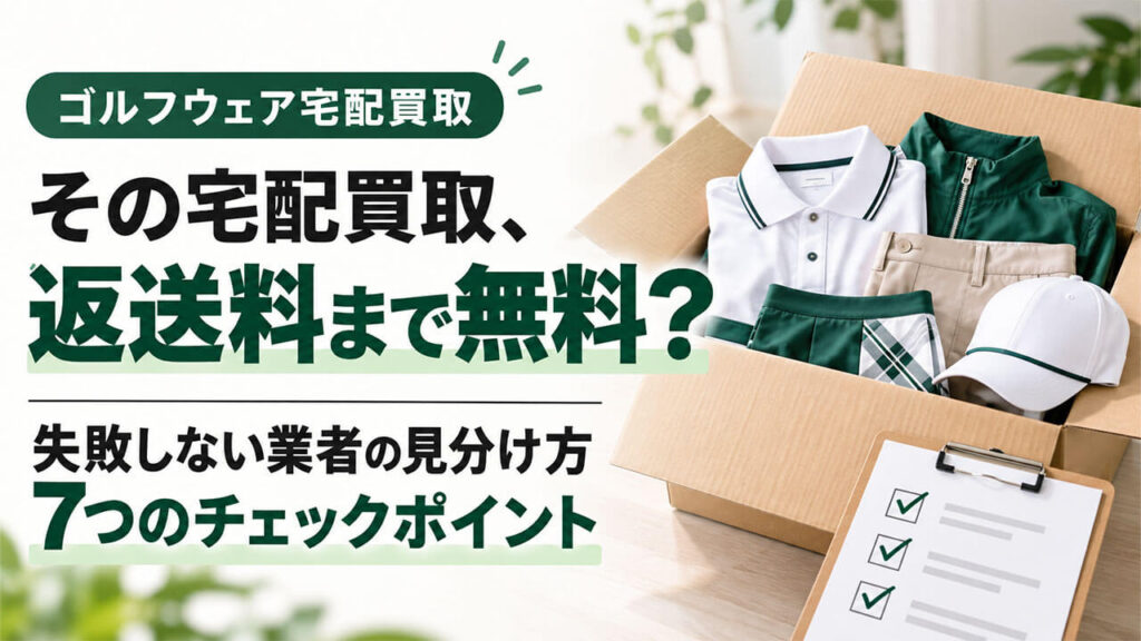 その宅配買取、返送料まで無料？失敗しない業者の見分け方 7つのチェックポイント